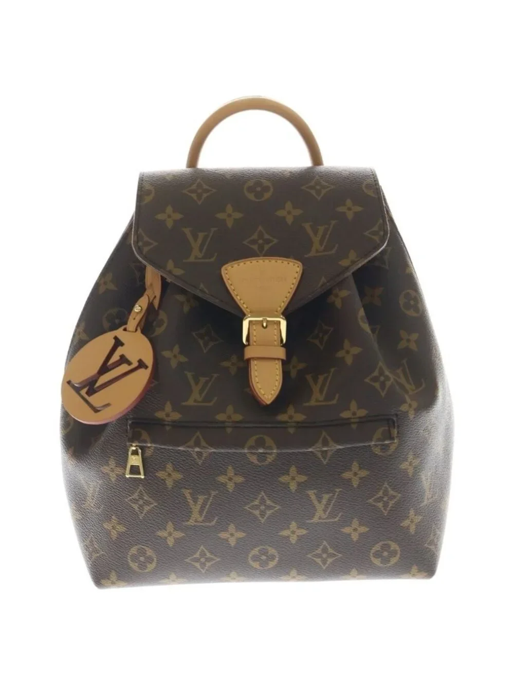 Louis Vuitton Monogram Montsouris NM PM Leather Backpack Brown